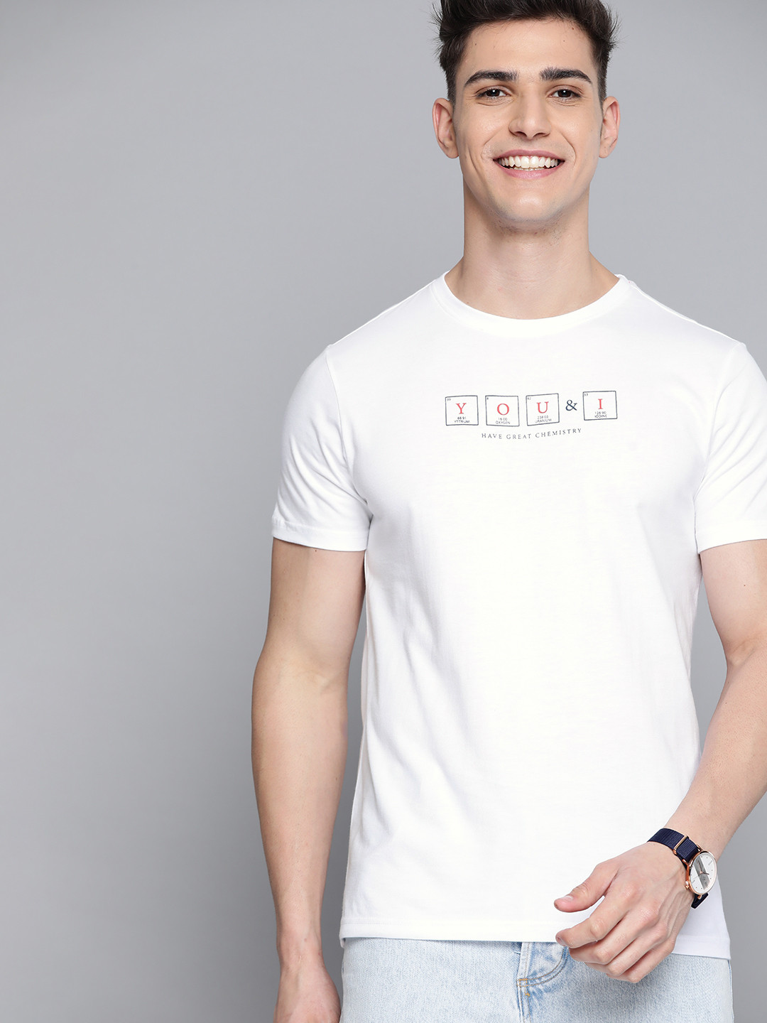 

Mast & Harbour Men White Pure Cotton Printed T-shirt