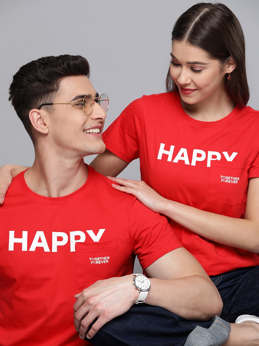 

Mast & Harbour Men Red & White Typography Printed Pure Cotton T-shirt