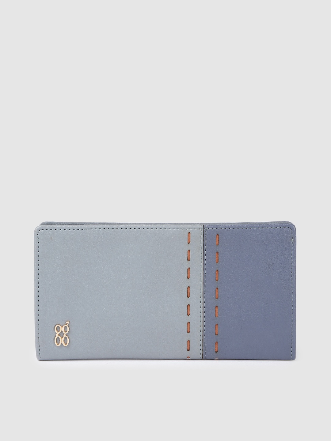 

Baggit Women Blue Colourblocked Two Fold Wallet