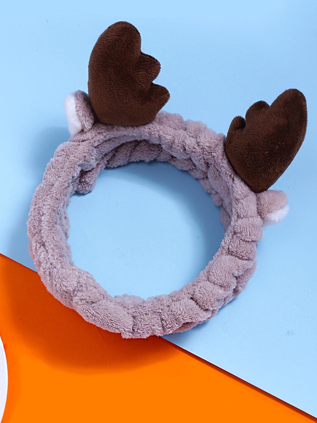 

Yellow Chimes Unisex Brown & Lavender Fur Hairband