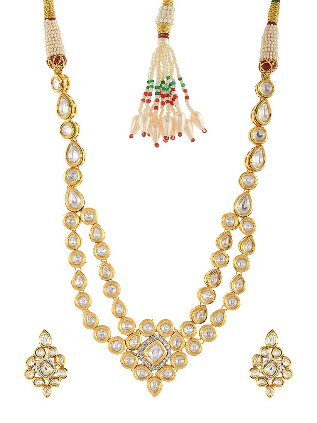 

Tistabene White & Gold-Toned Gold-Plated Necklace
