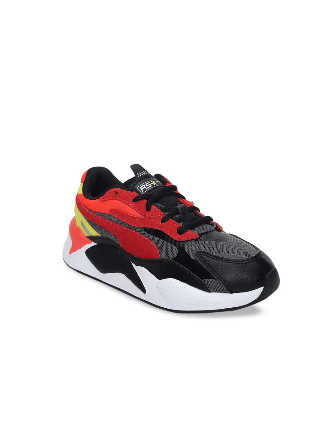 

Puma Unisex Kids Black & Red RS-X Neon Flame Shoes