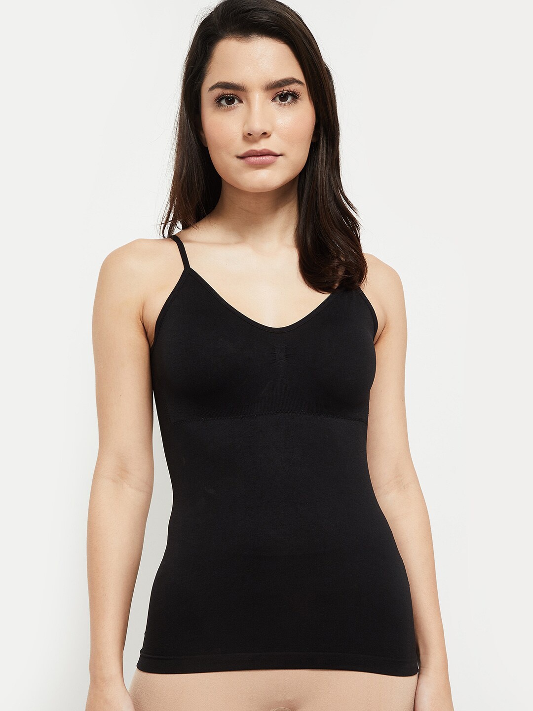 

max Women Black Solid Pure Cotton Camisole