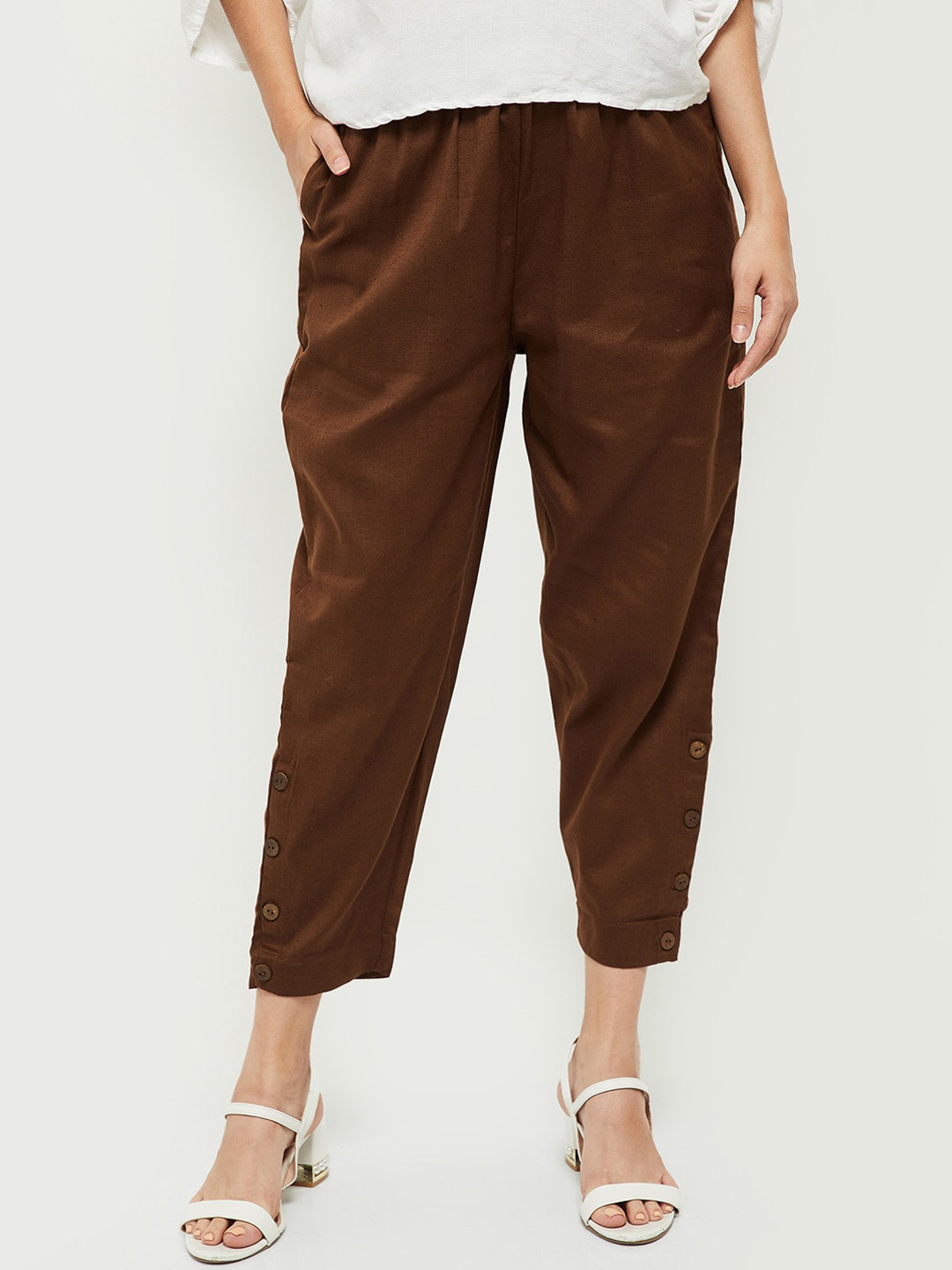 

max Women Brown Trousers
