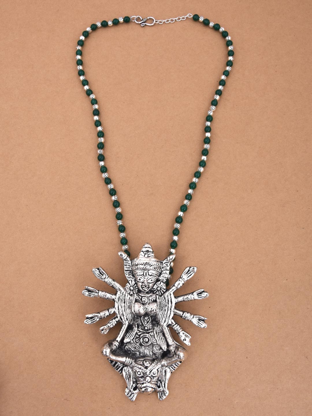 

Tistabene Silver-Plated & Green Mahagauri Chain