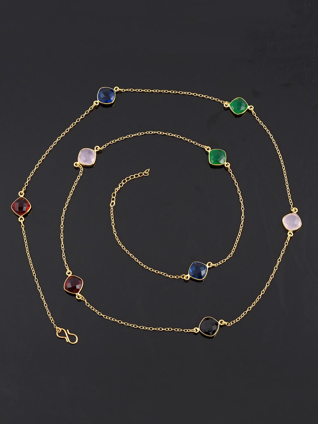 

Tistabene Gold-Toned & Multicoloured Gold-Plated Chain