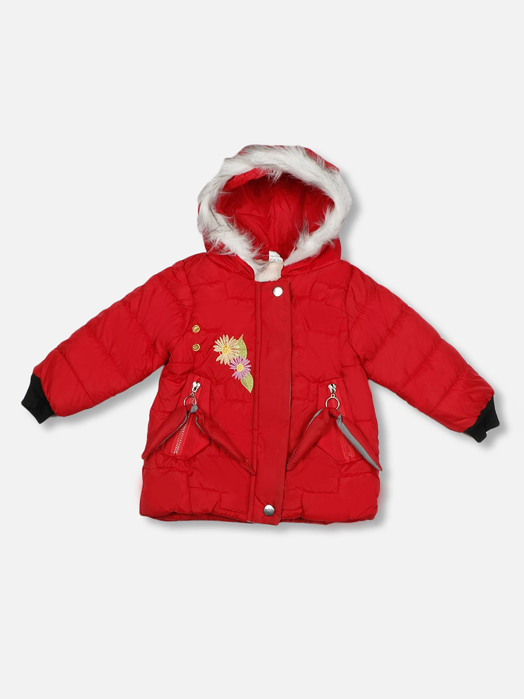 

PASSION PETALS Girls Red Lightweight Puffer Jacket