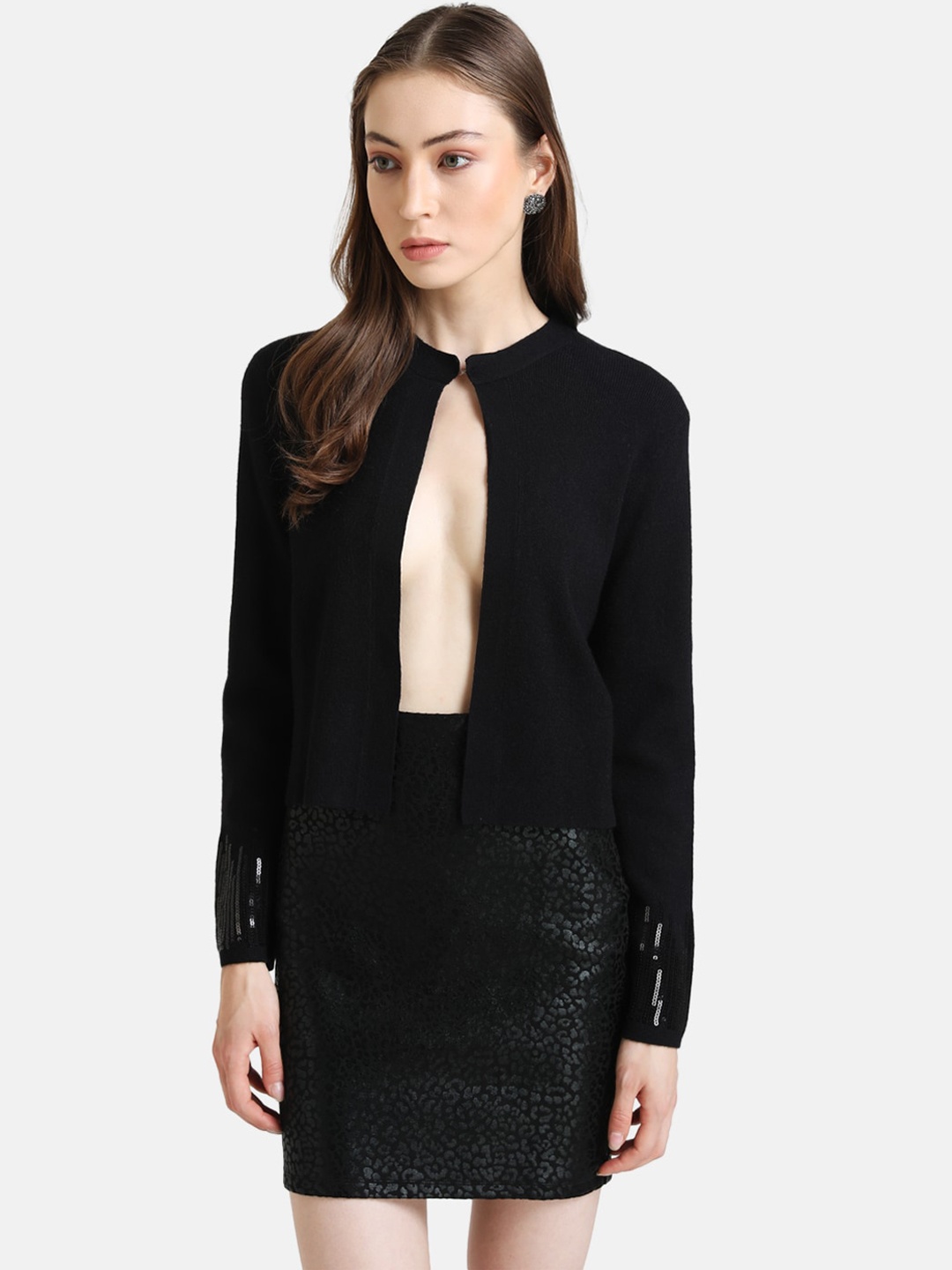 

Kazo Women Black Lightweight Longline Tailored Jacket