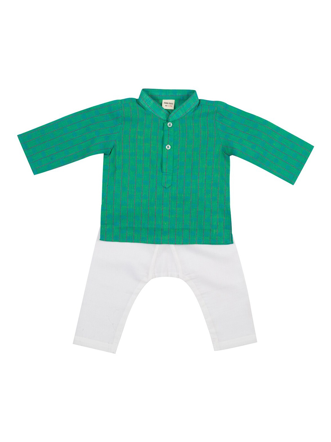

MeeMee Boys Green & White Striped Shirt with Pyjamas