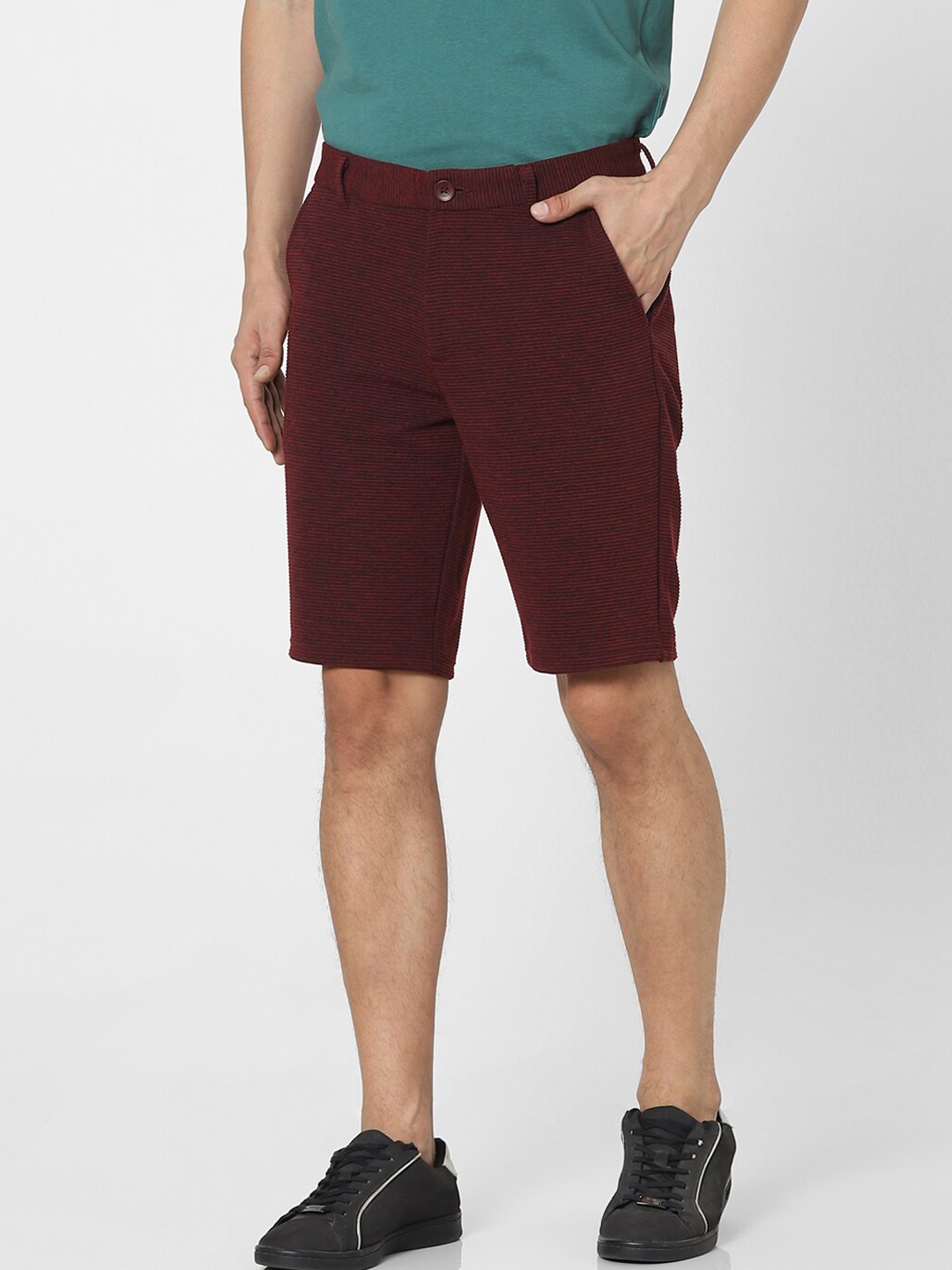 

Jack & Jones Men Maroon Regular Shorts