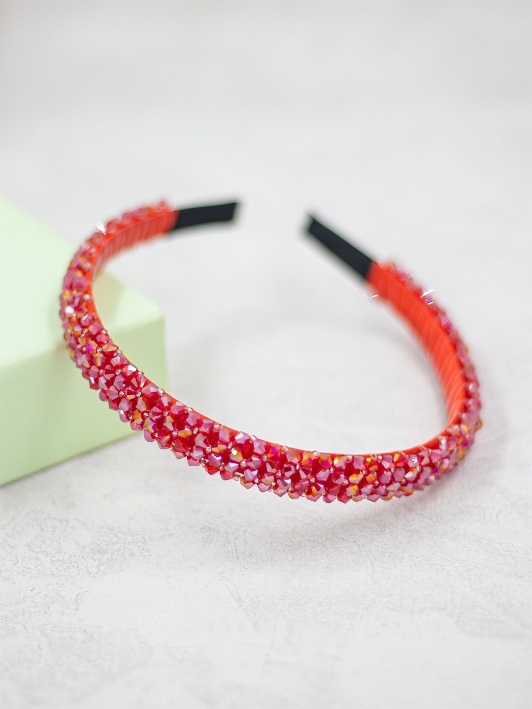 

Bellofox Women Red Embellished Hairband