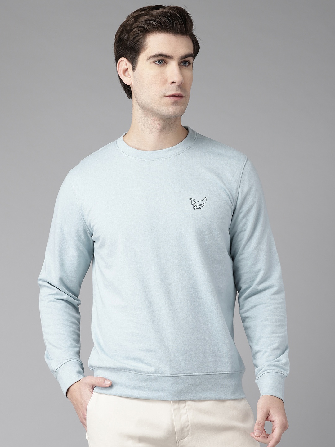 

Blackberrys Men Blue Solid Sweatshirt