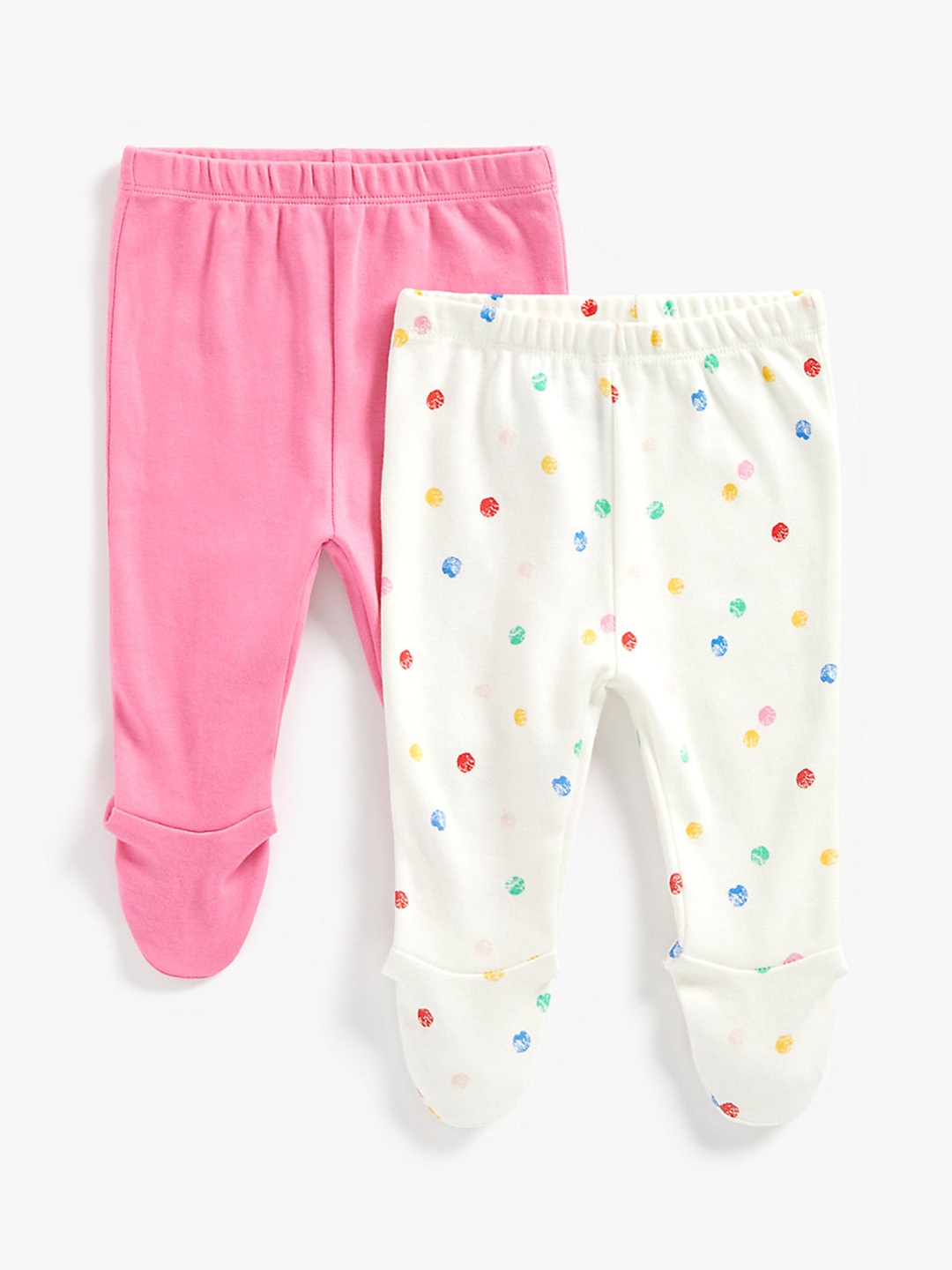 

mothercare Girls Multi Color Pack of 2 Spot Print Leggings