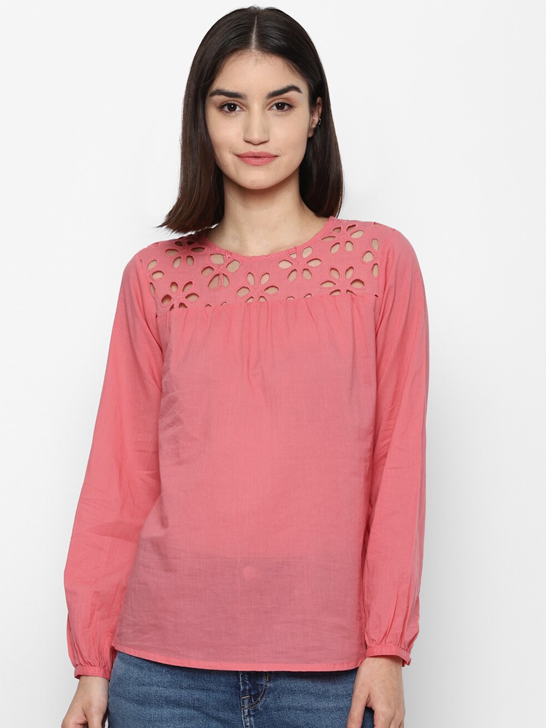 

Allen Solly Woman Pink Regular Top