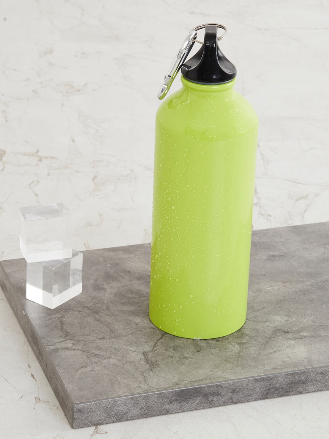 

Home Centre Green & Black Solid Stainless Steel Single Wall Sports Water Bottle 500 ML