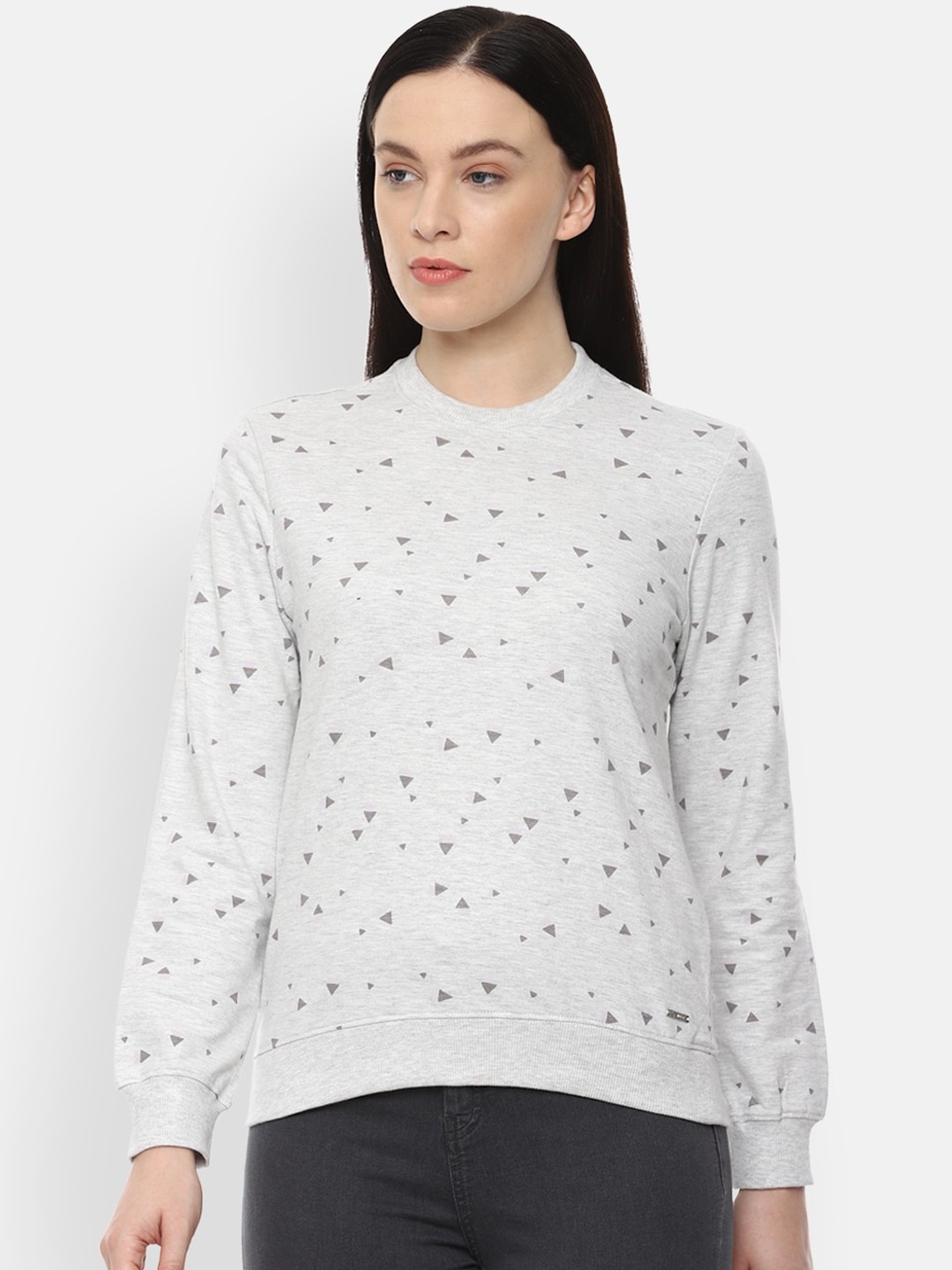 

Van Heusen Woman Women Grey Printed Sweatshirt