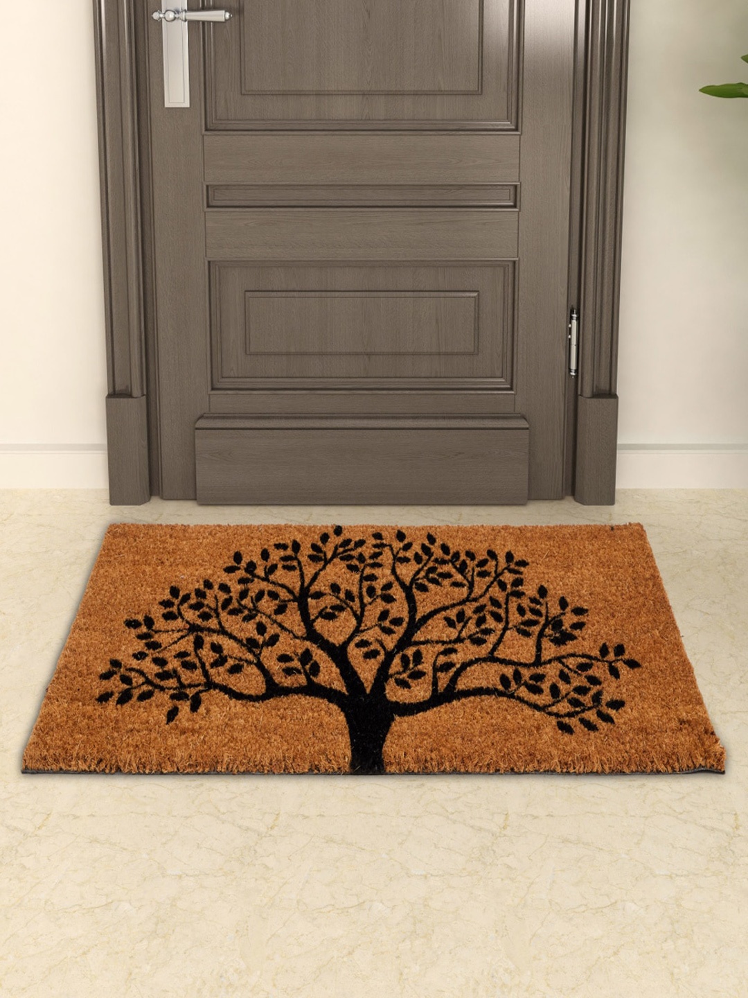 

Home Centre Brown Textured Rectangular Anti-Skid Doormat