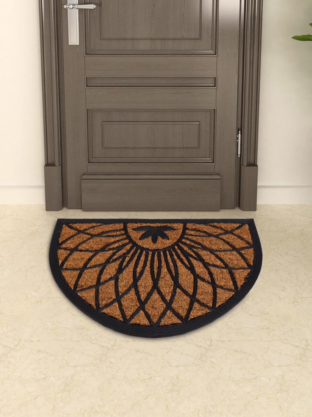 

Home Centre Brown & Black Textured Rubber Anti-Skid Door Mat