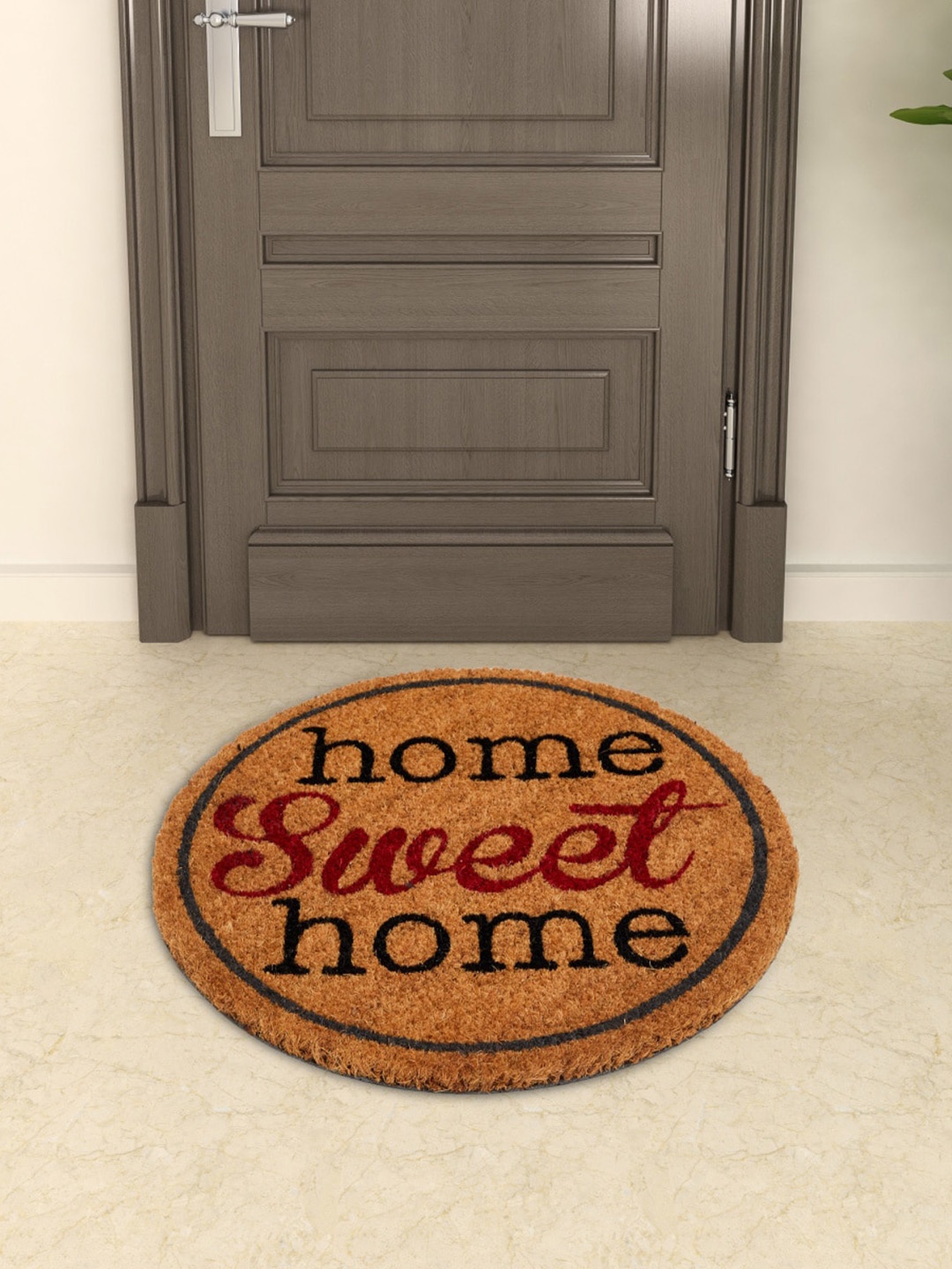 

Home Centre Brown & Black Textured Round Anti-Skid Doormat
