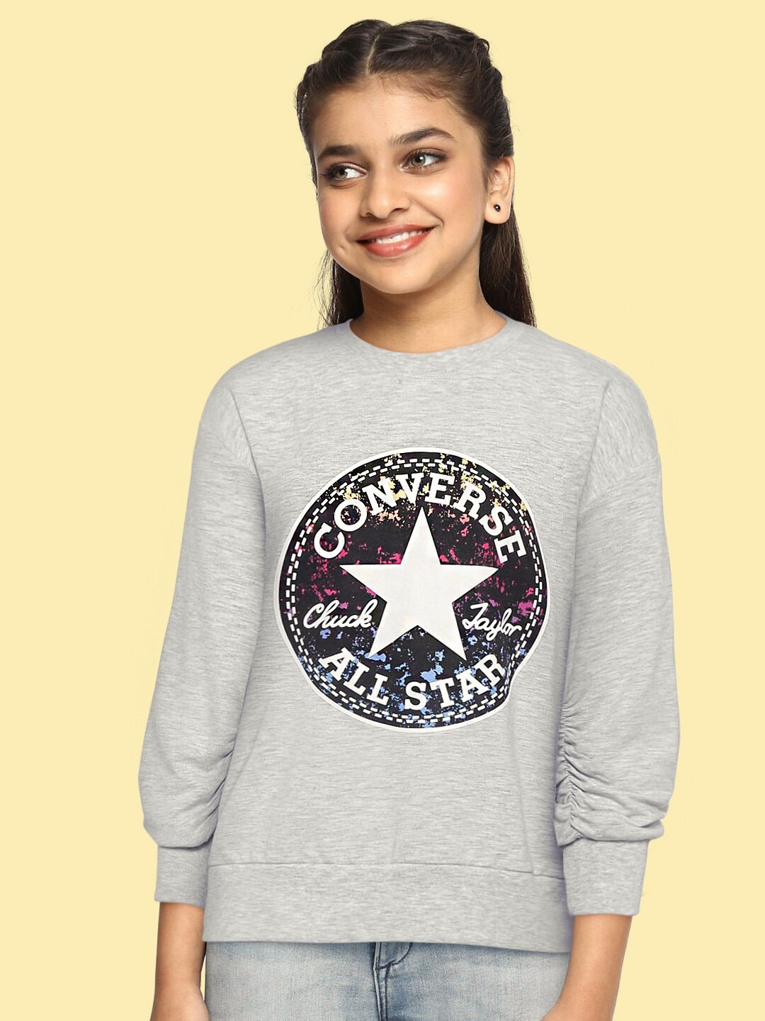 

Converse Girls Grey Printed Sweatshirt