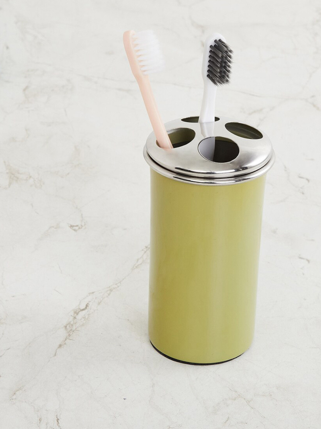 

Home Centre Green Solid Stainless Steel Toothbrush Holder