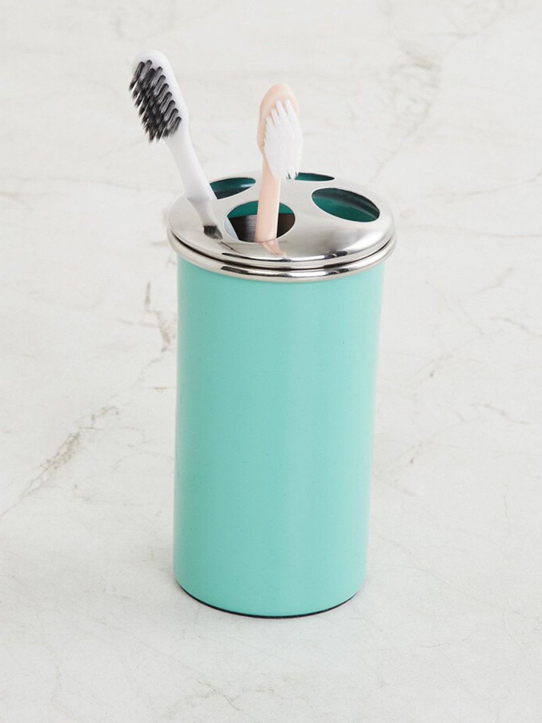 

Home Centre Green Solid Stainless Steel Toothbrush Holder