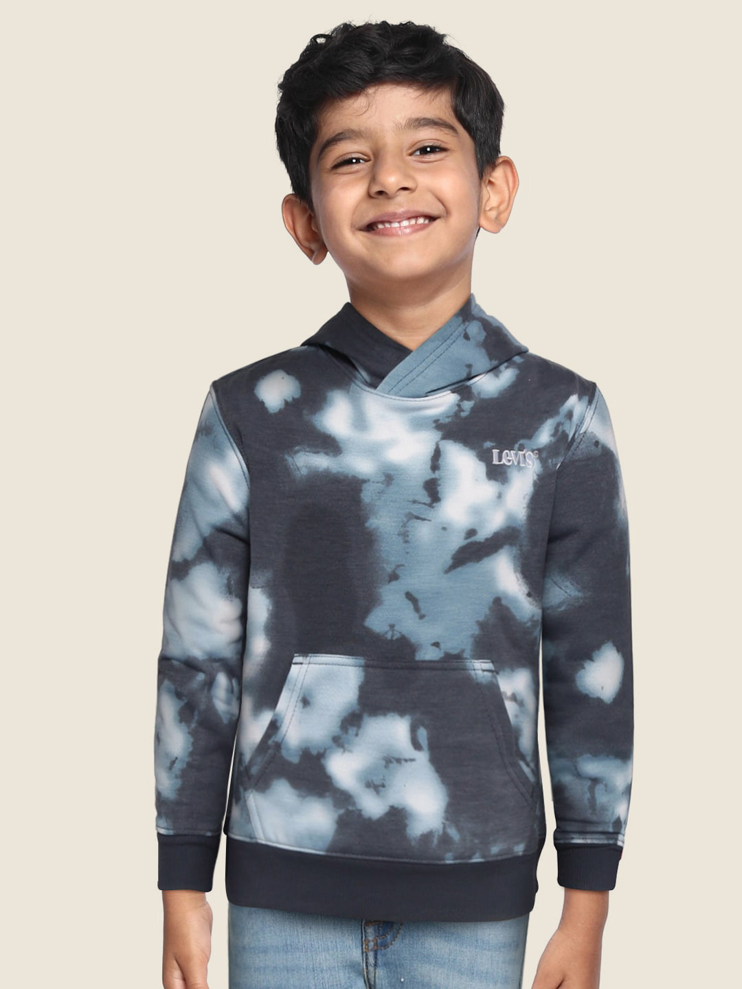 

Levis Boys Blue Printed LVB Hooded Sweatshirt