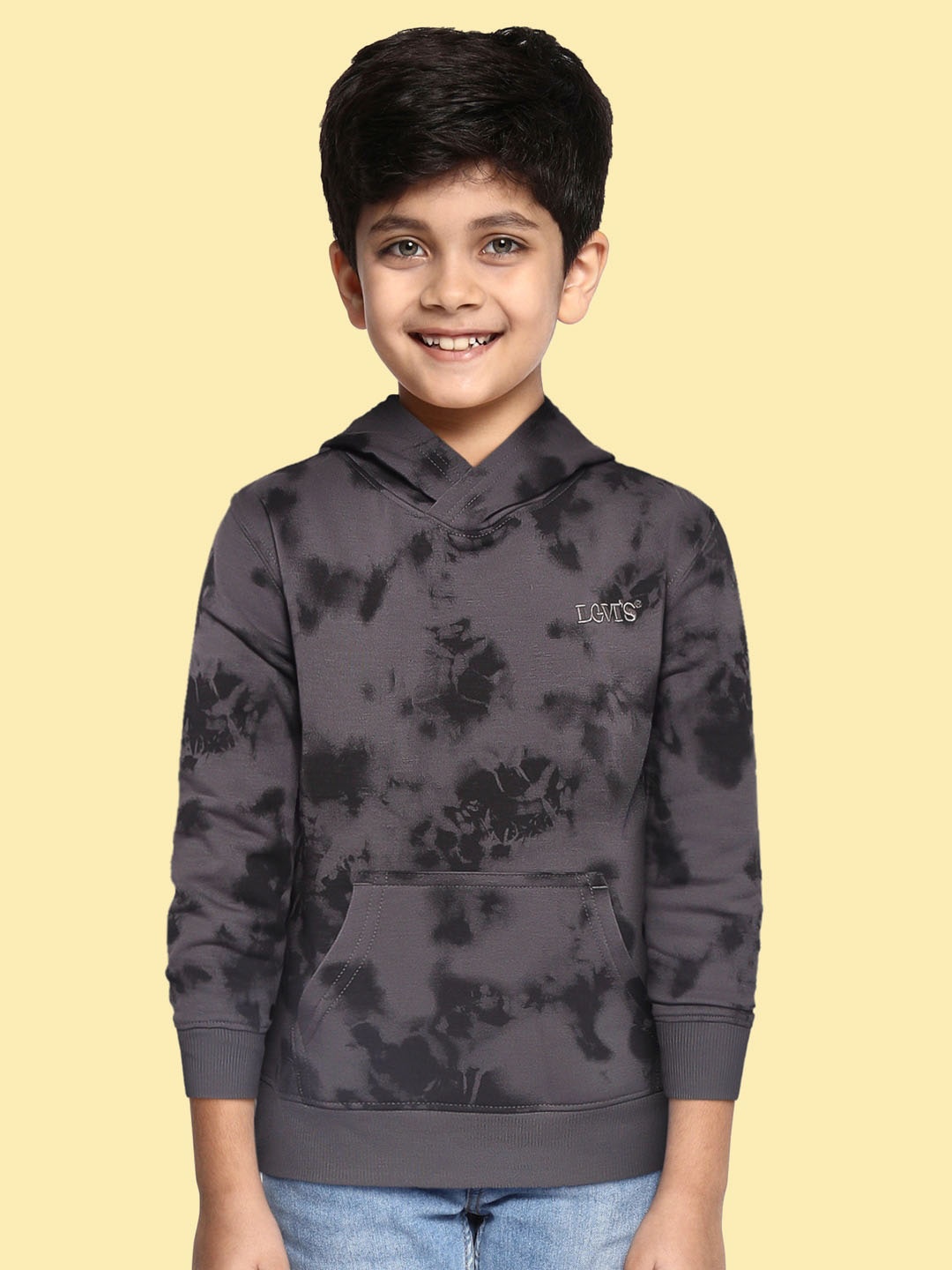 

Levis Boys Grey Printed Hooded Sweatshirt