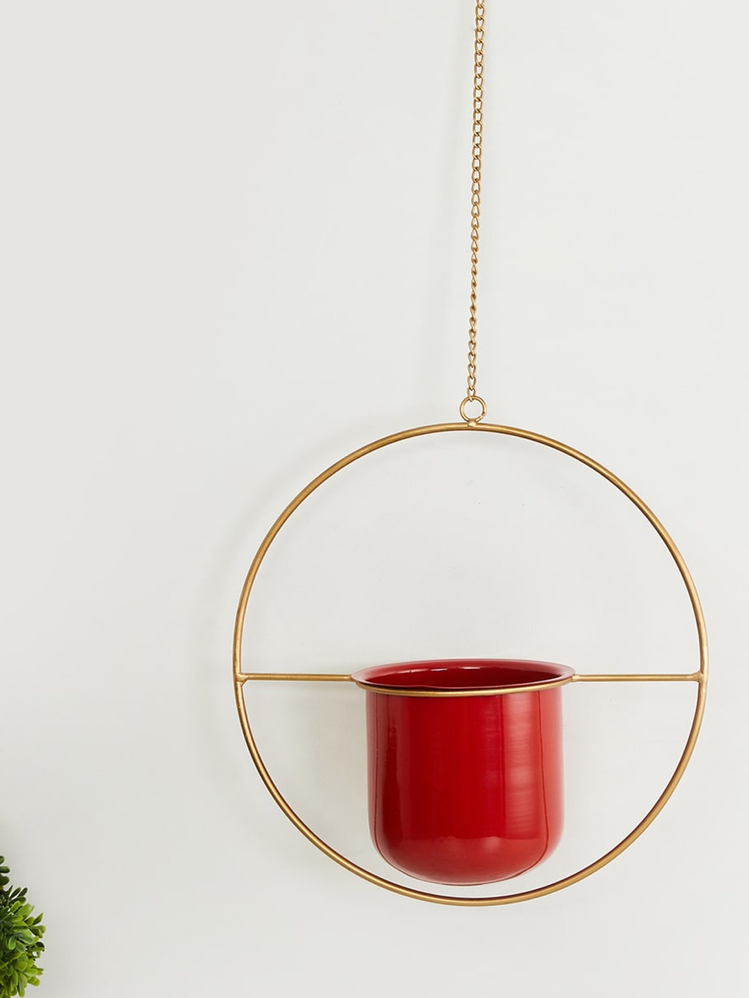 

Home Centre Red Solid Metal Hanging Planter