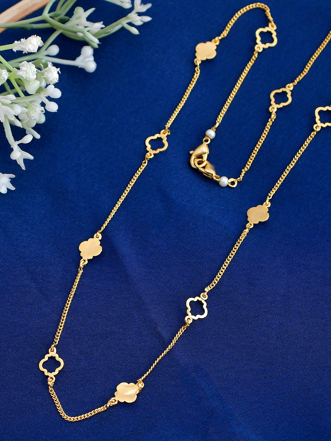 

Shoshaa Gold-Toned Brass Gold-Plated Handcrafted Chain
