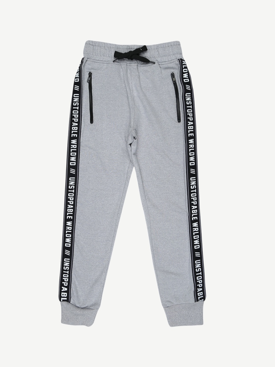 

Alan Jones Boys Grey Melange Solid Joggers