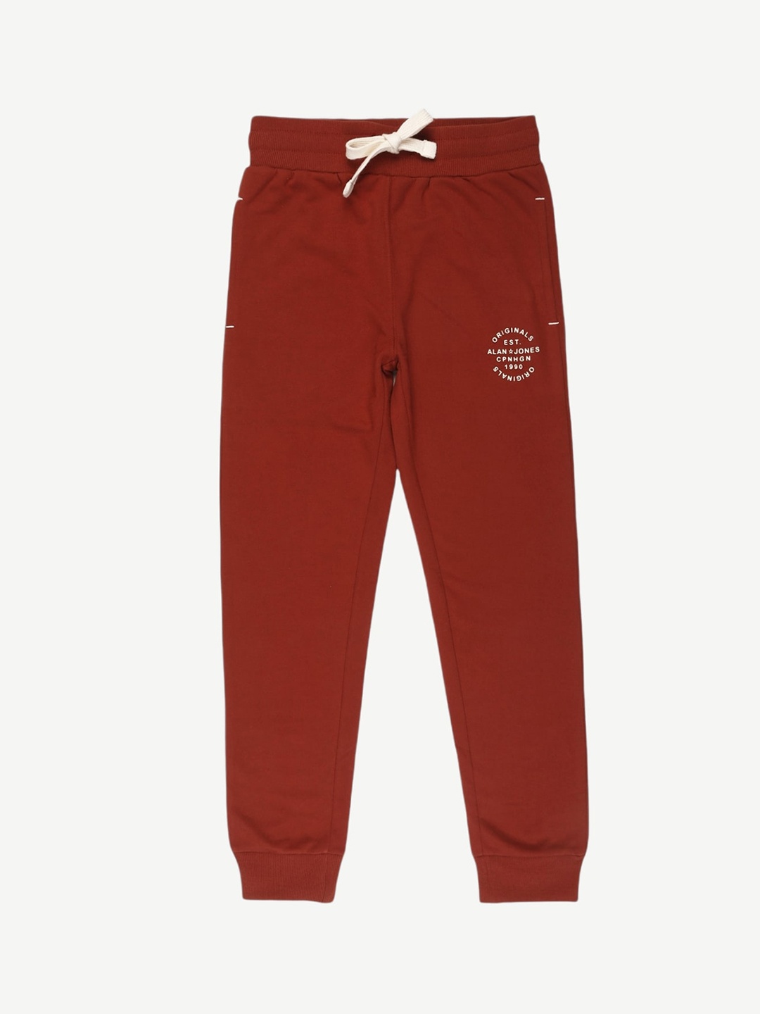 

Alan Jones Boys Rust & White Printed Regular Fit Joggers