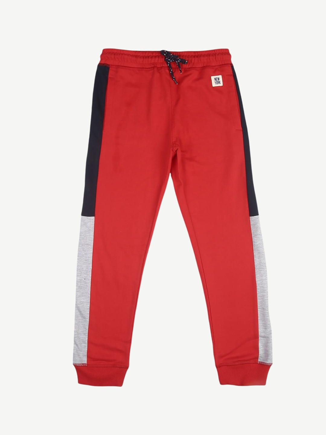 

Alan Jones Boys Red & Grey Solid Joggers