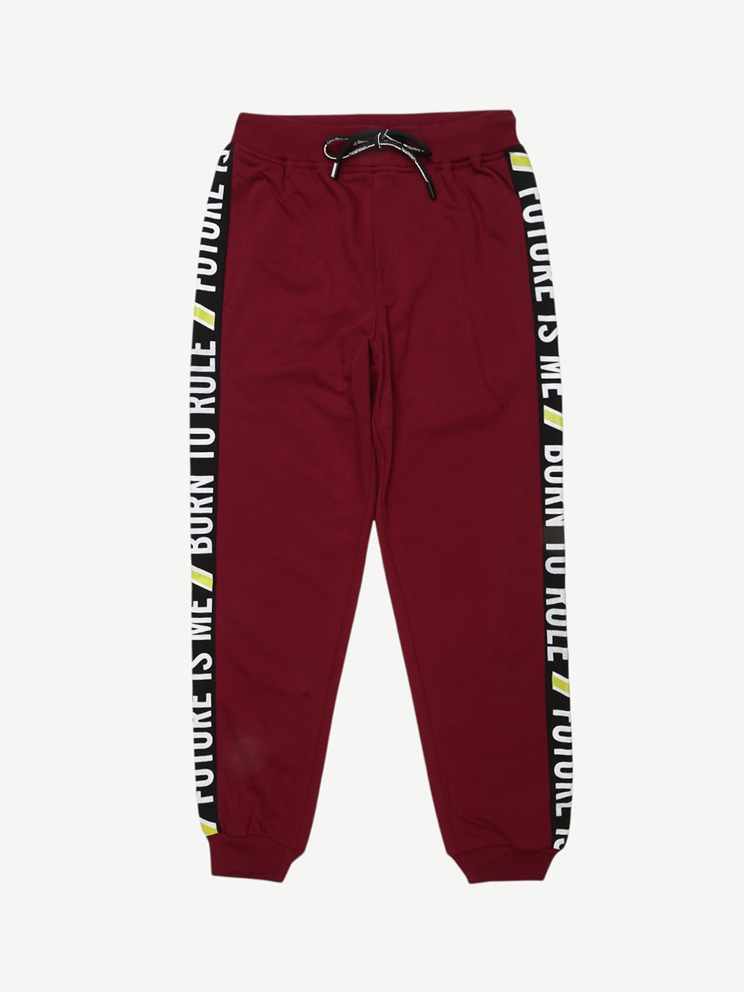 

Alan Jones Boys Maroon Solid Joggers