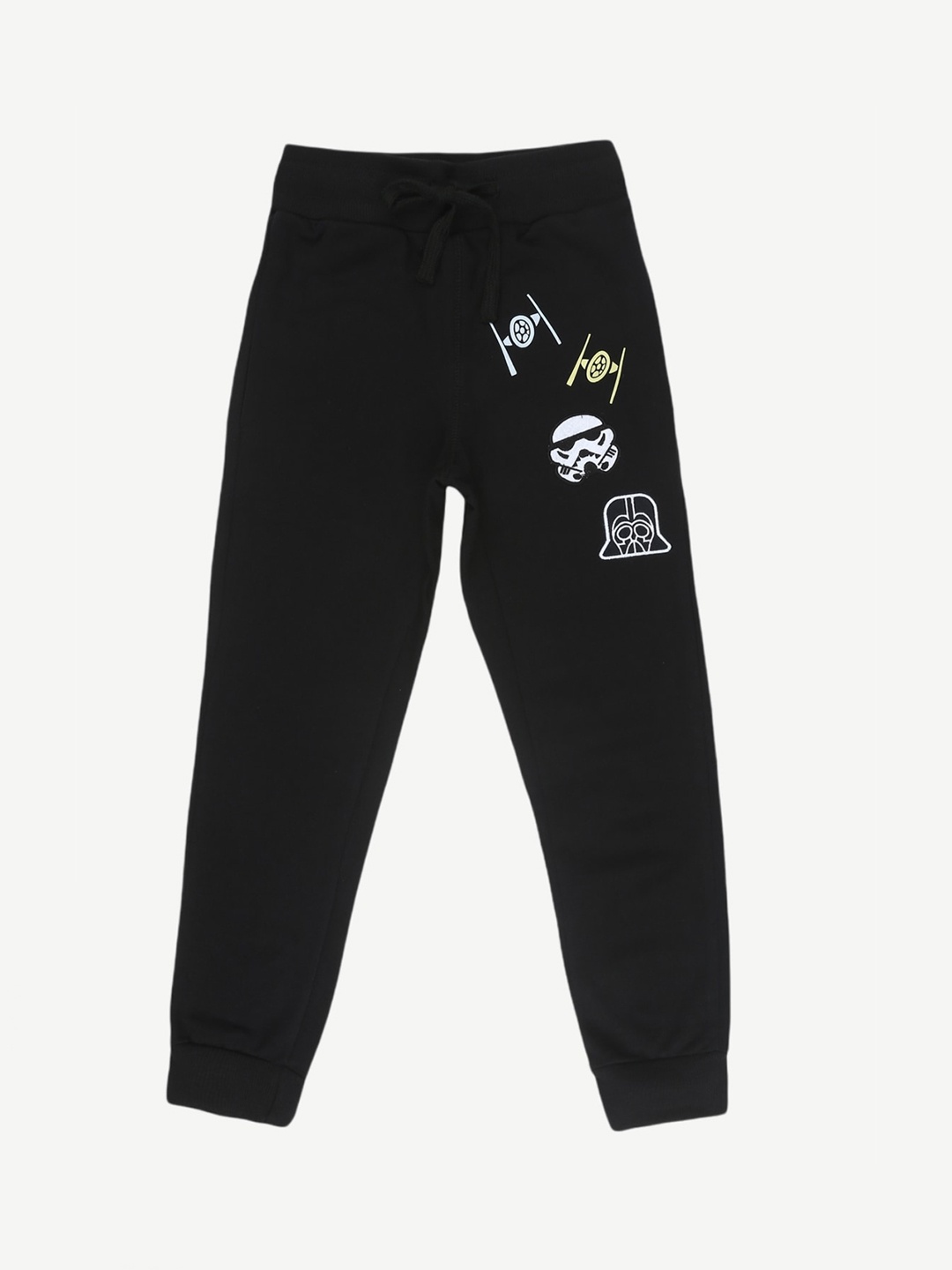 

Alan Jones Boys Black & White Solid Joggers