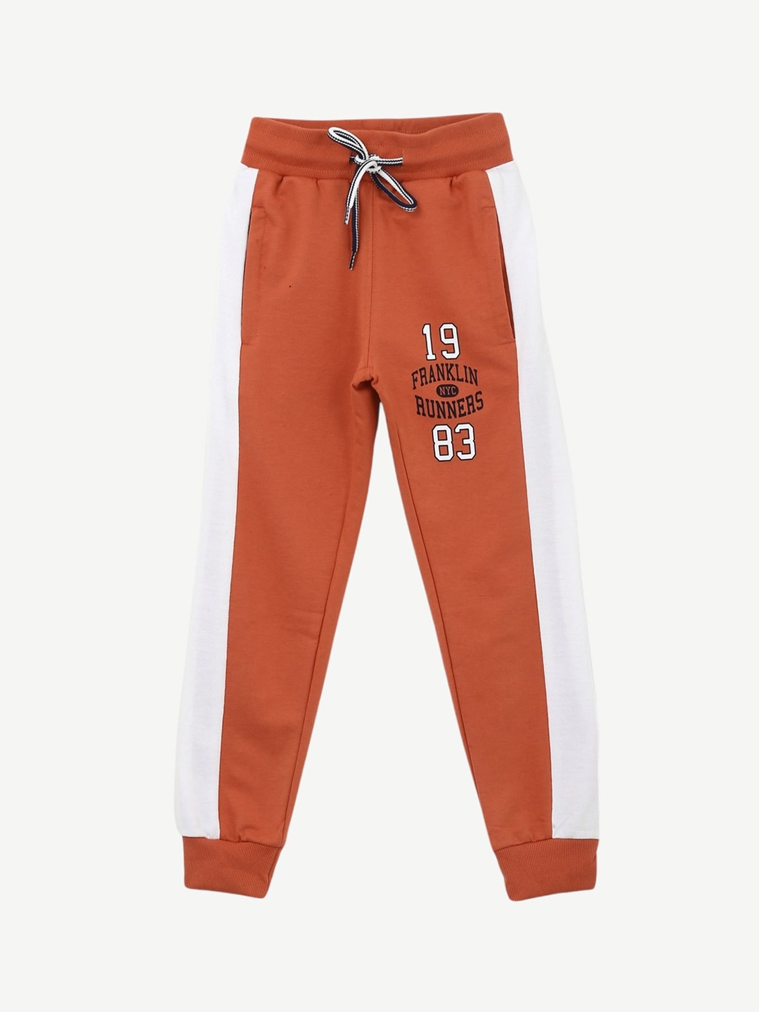 

Alan Jones Boys Peach Solid Cotton Track Pants