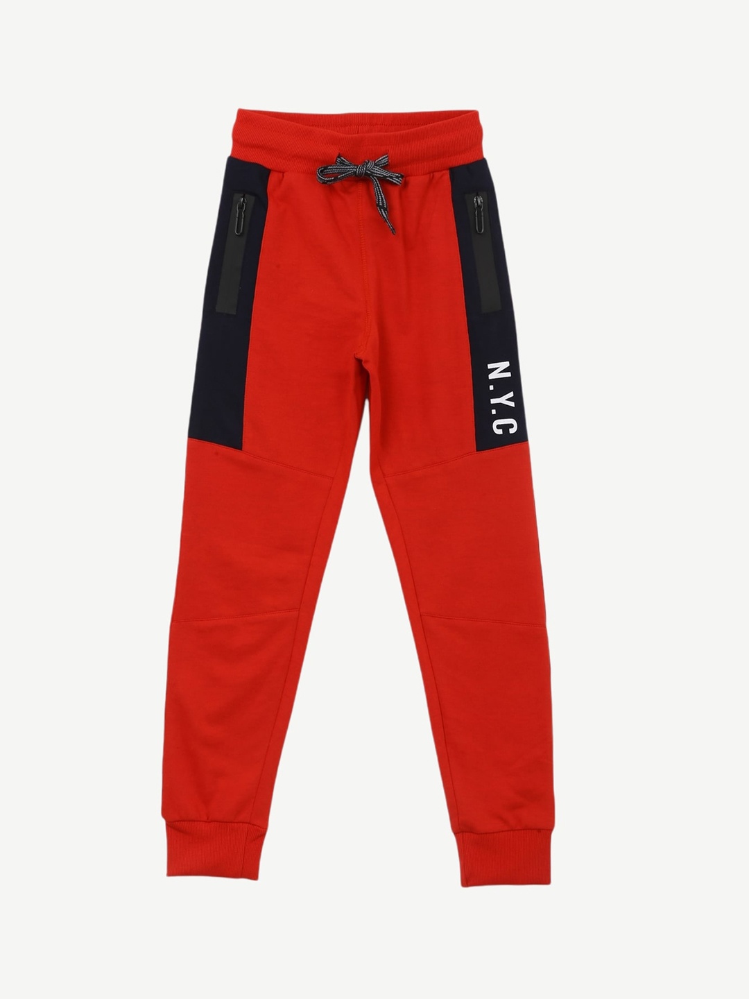 

Alan Jones Boys Red & Black Colourblocked Joggers