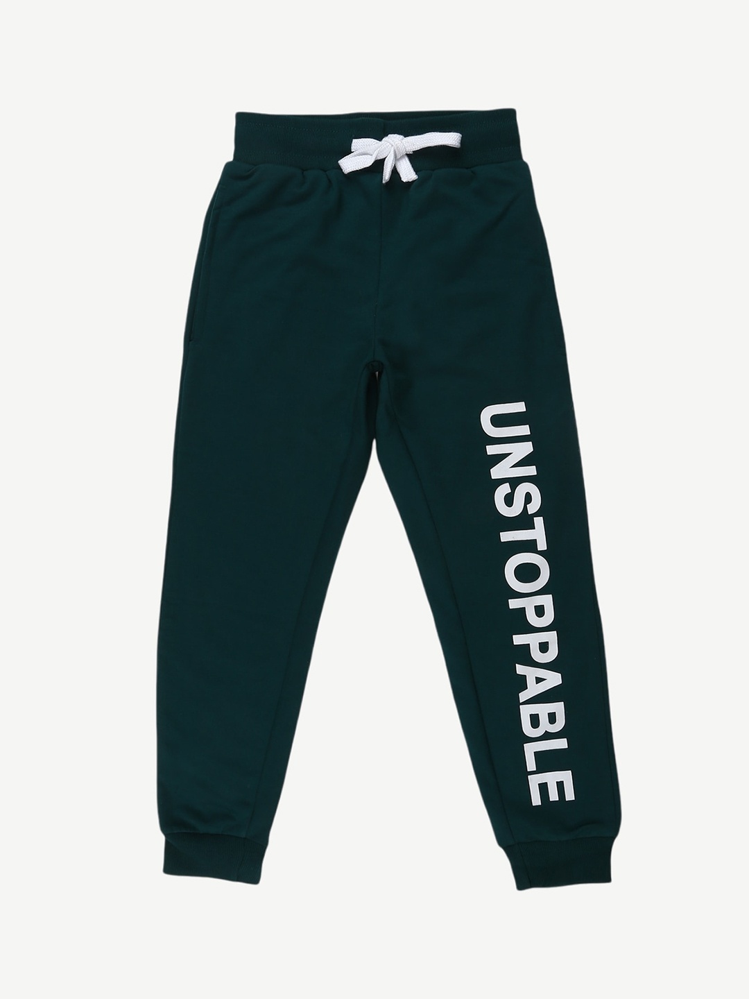 

Alan Jones Boys Green Solid Joggers