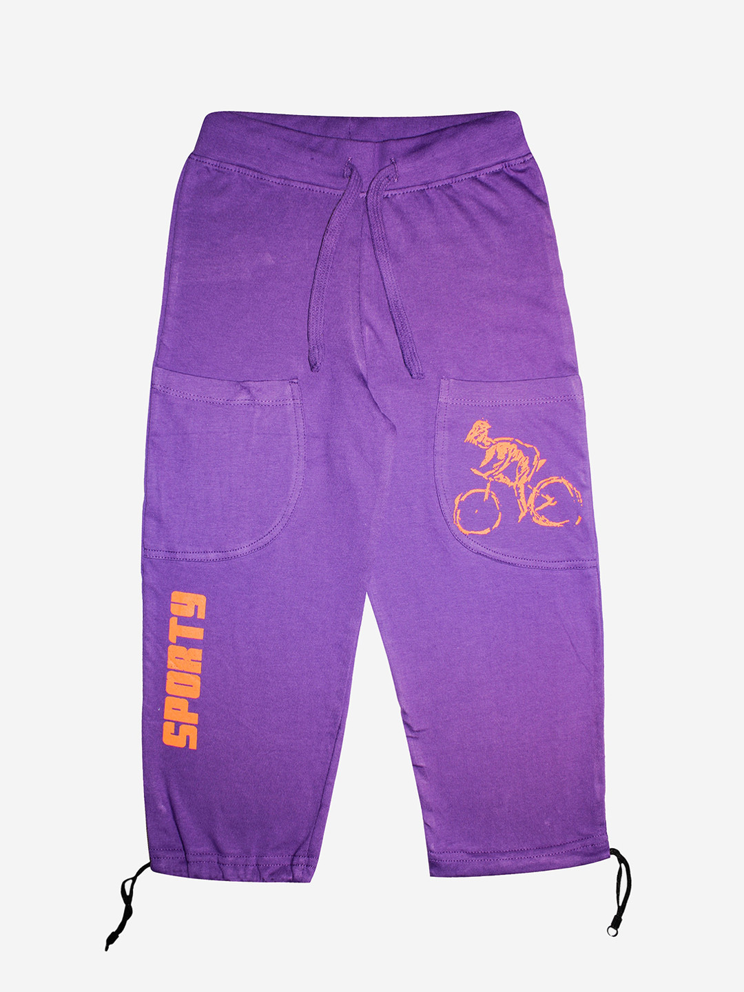 

KiddoPanti Kids Purple Graphic Printed Pure Cotton Joggers