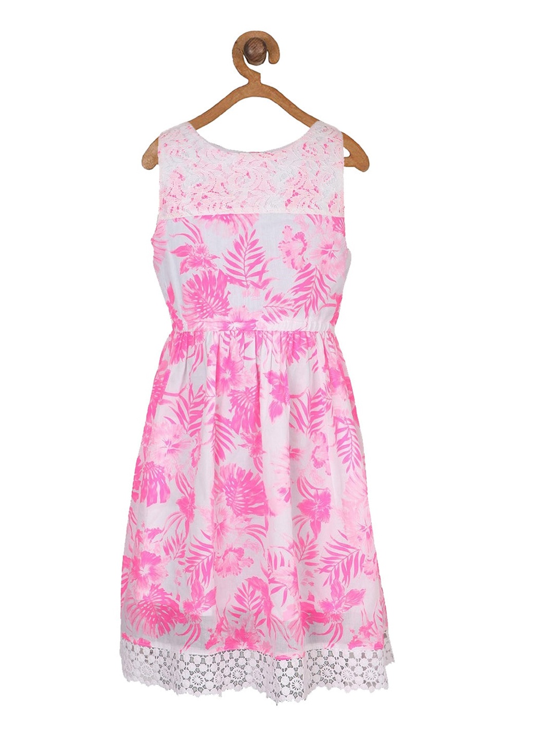 

Miyo White Floral Midi Dress