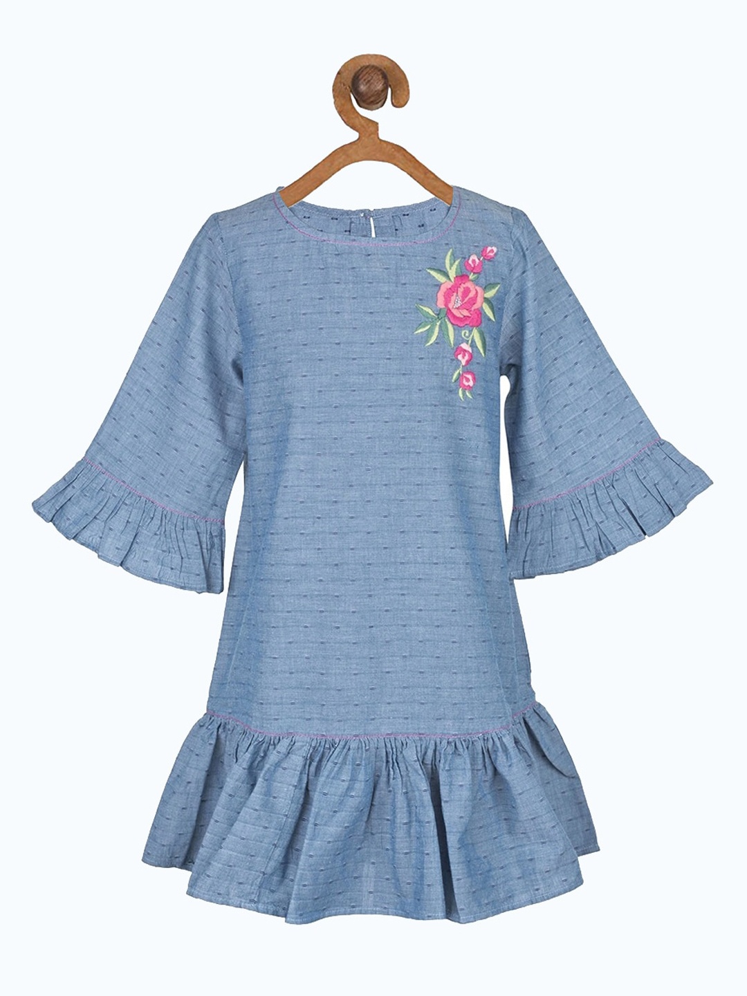 

Miyo Blue Drop-Waist Dress