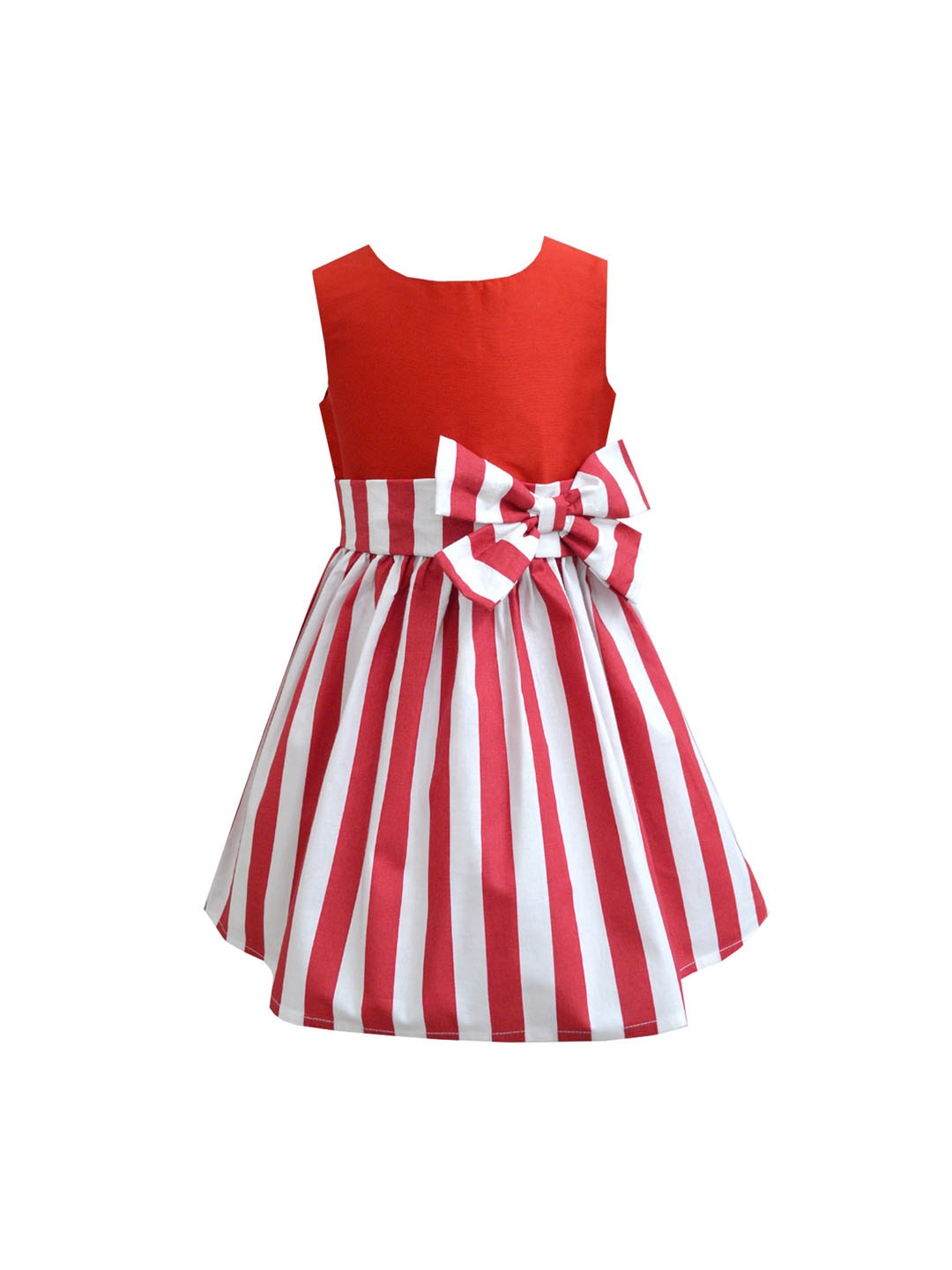 

A T U N Red & White Striped Dress