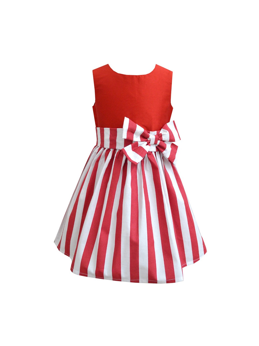 

A T U N Girls Red Striped Dress