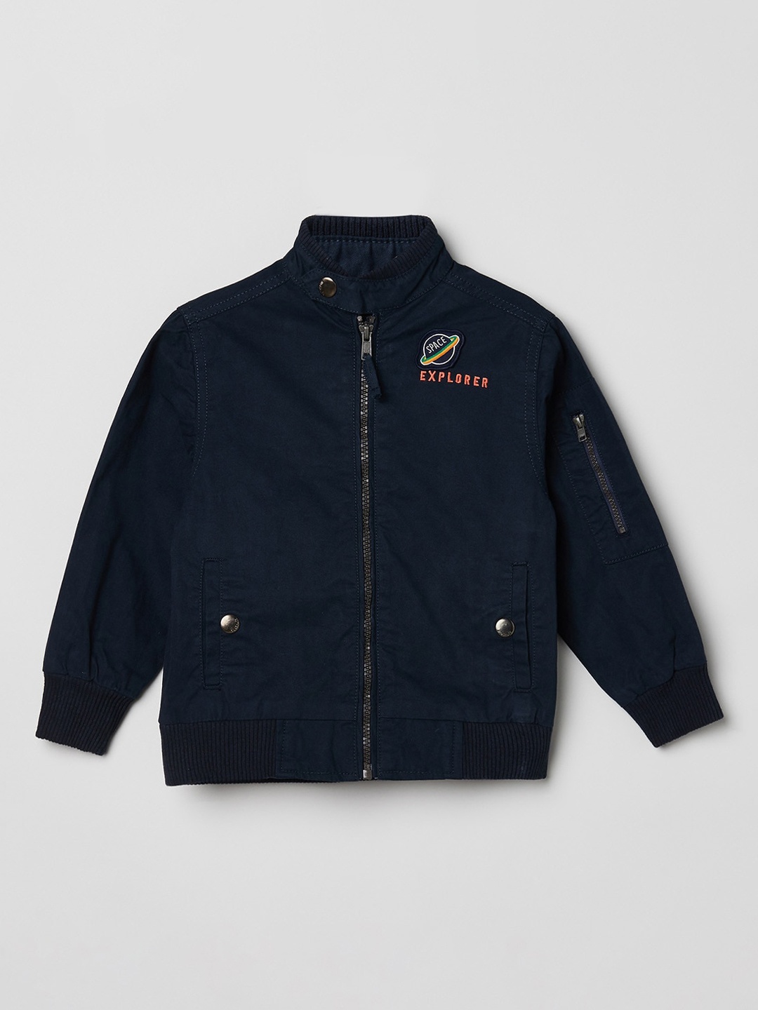 

max Boys Blue Lightweight Bomber Jacket