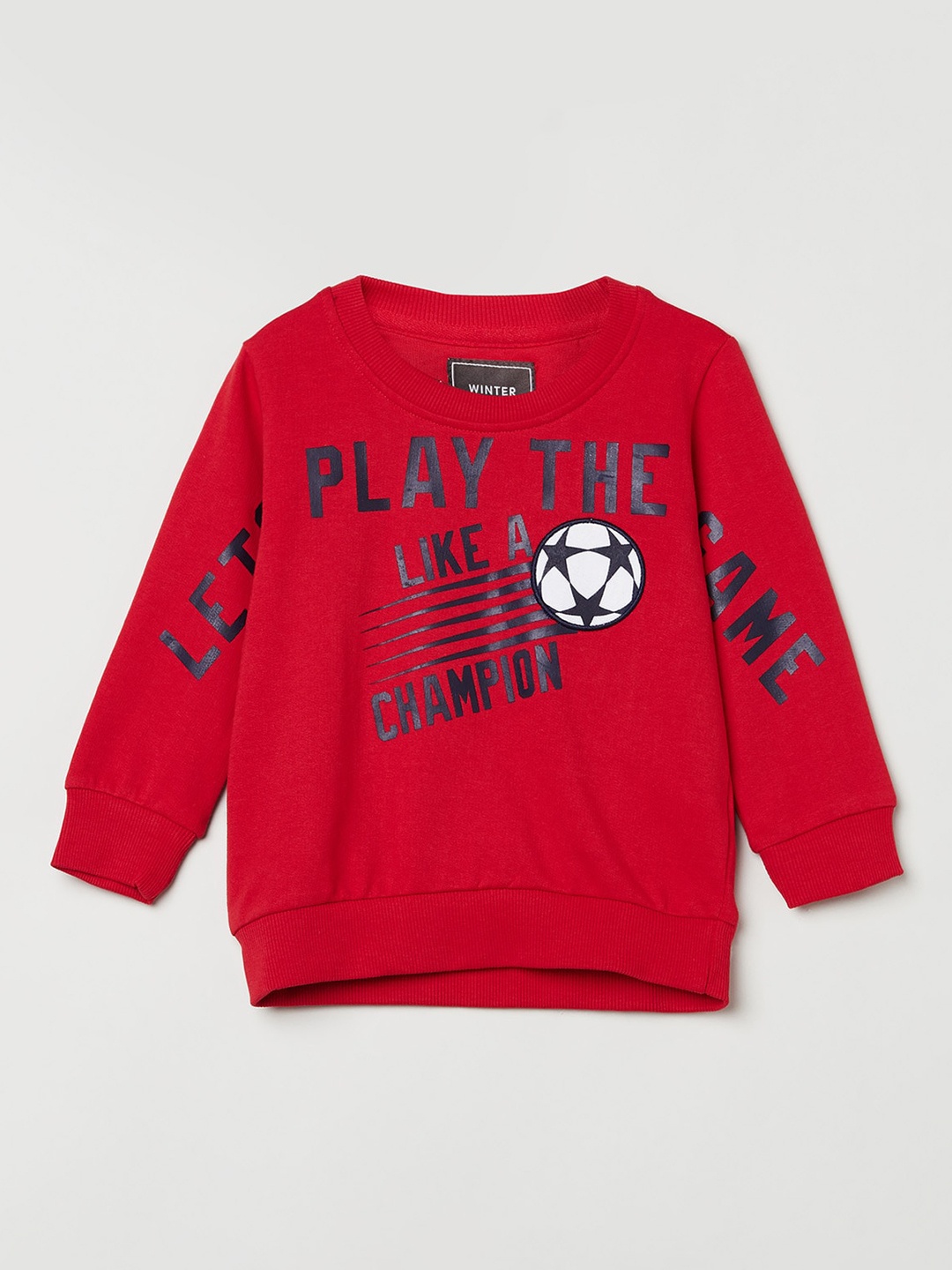 

max Boys Red Printed Sweatshirt