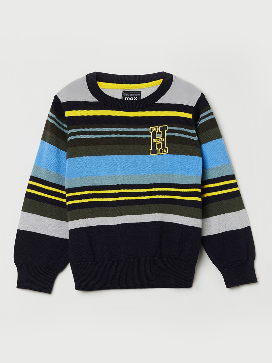 

max Boys Multicoloured Striped Sweatshirt, Multi