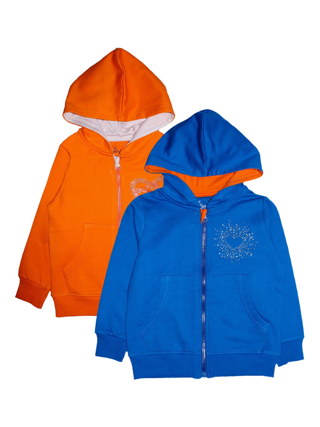 

KiddoPanti Girls Pack of 2 Hooded Sweatshirt, Blue