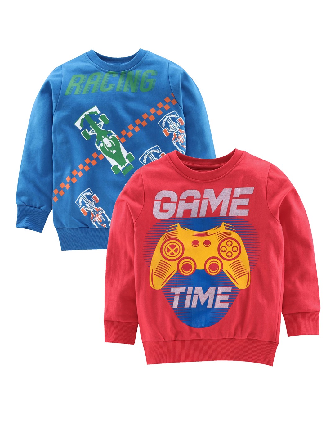 

KiddoPanti Boys Red Printed Sweatshirt