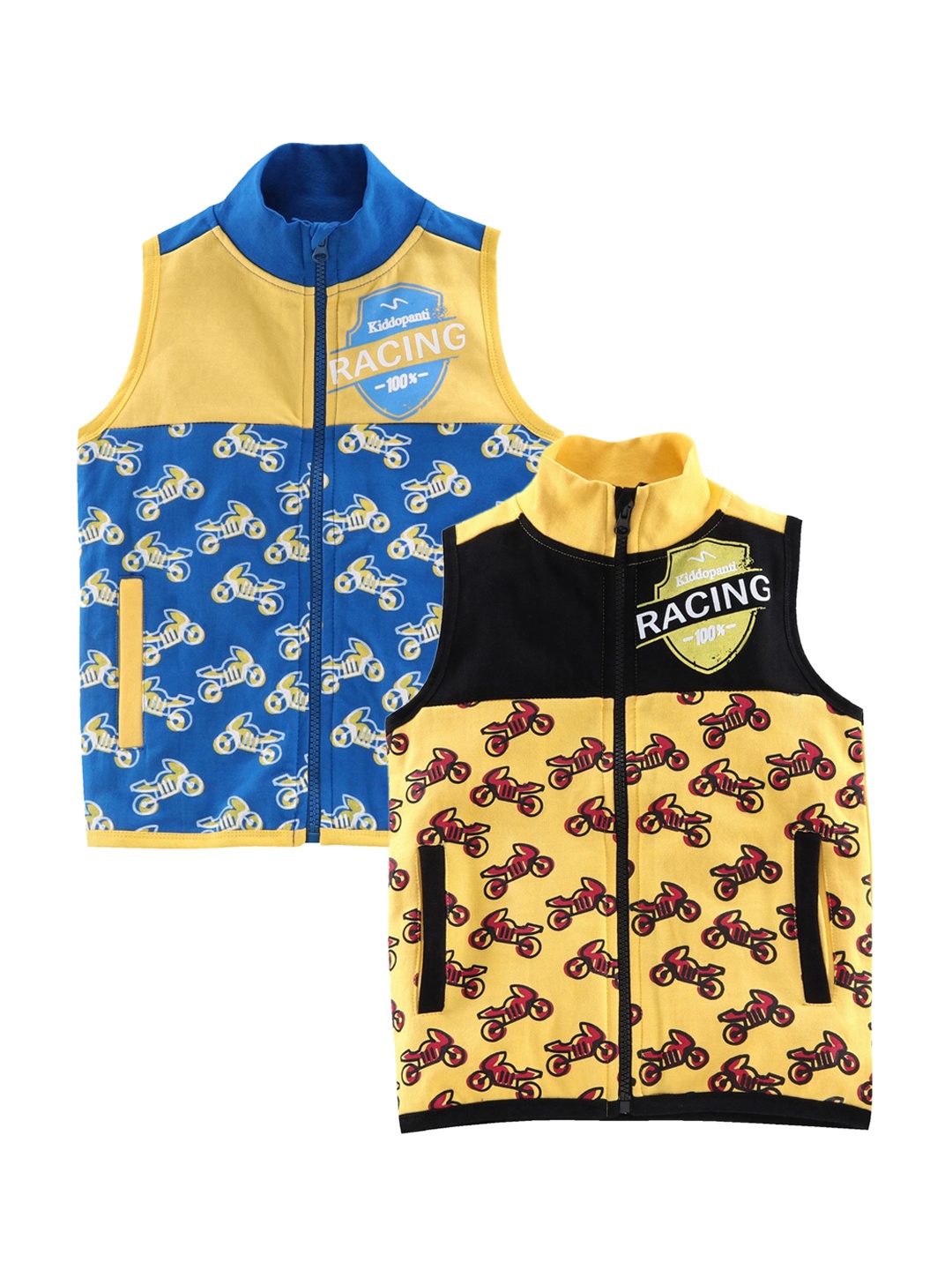 

KiddoPanti Boys Pack Of 2 Printed Sweatshirt, Blue