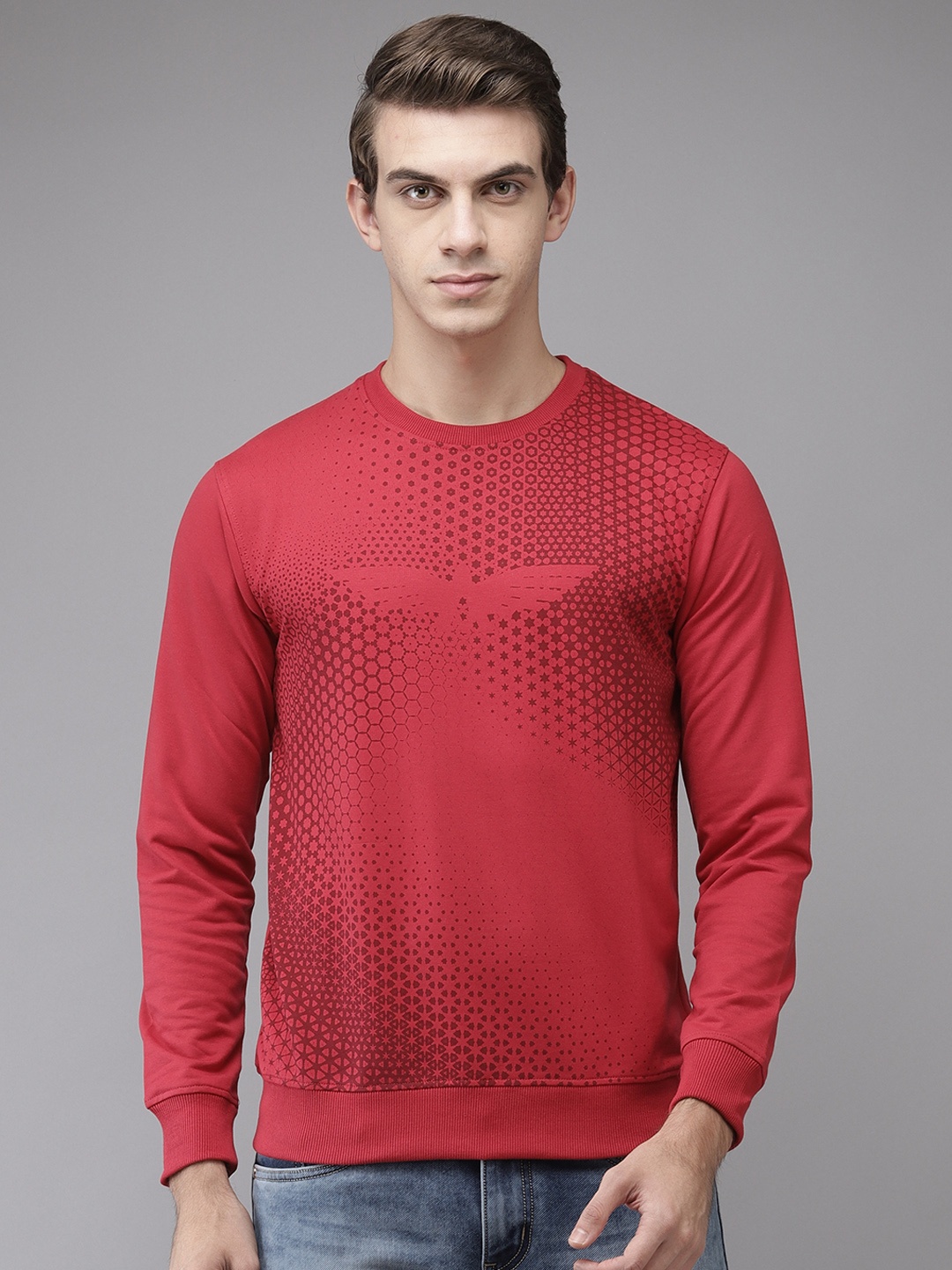 

Park Avenue Men Maroon Brand Logo Printed Sweatshirt